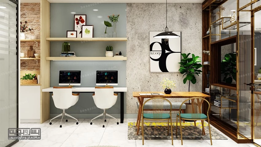 طراحی میز کار در پذیرایی و فضاهای کوچک