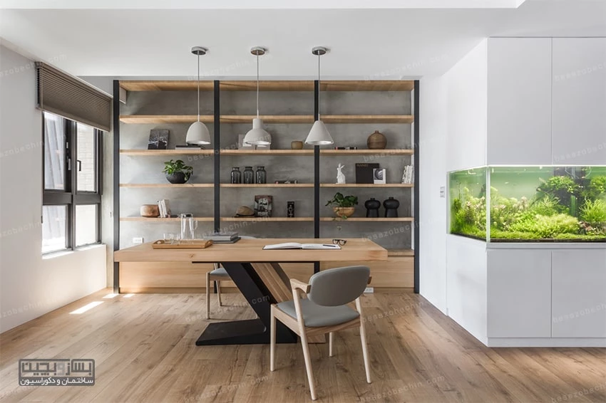 میز تحریر چوبی ساده و مدرن