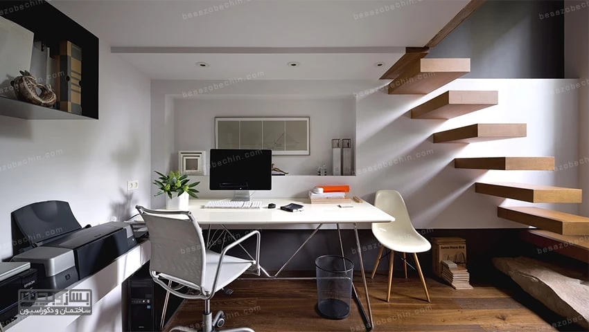 طراحی میز کار کم عرض مناسب برای فضاهای کوچک