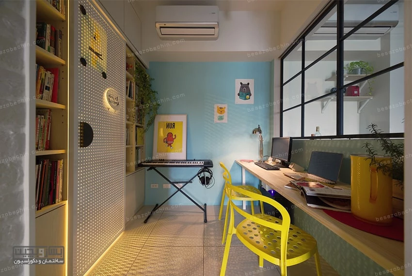 میز تحریر دیواری تاشو و کمجا