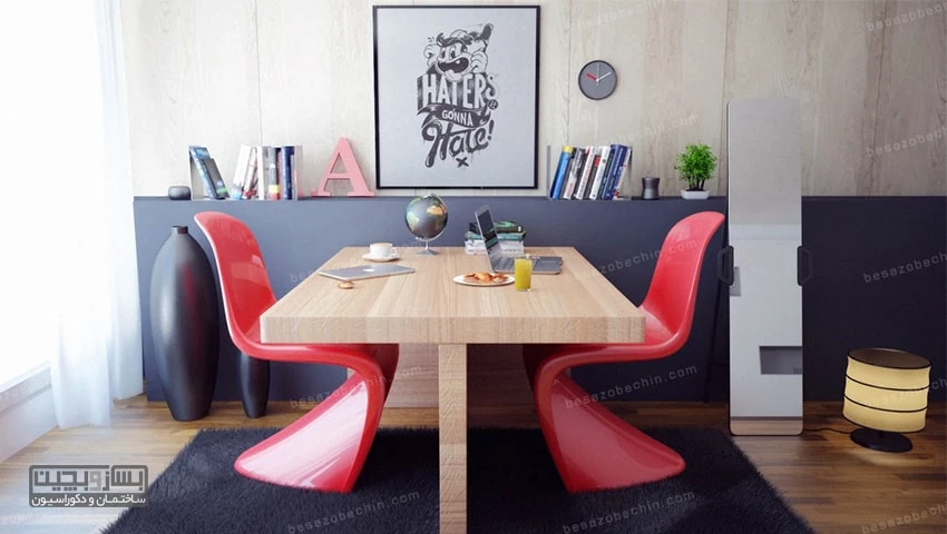 میز کار دوطرفه مناسب فضاهای کوچک