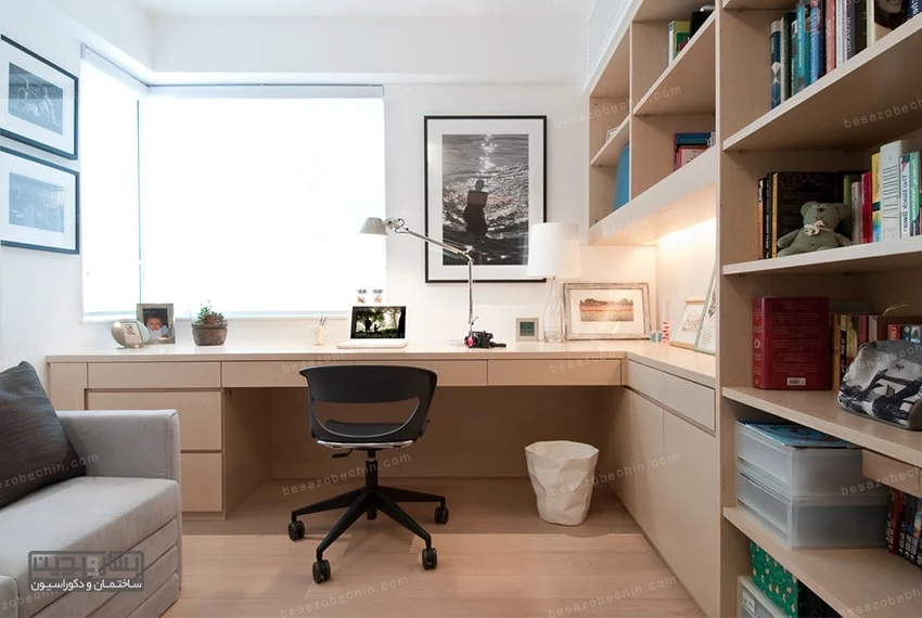 طراحی میز کار ثابت عریض