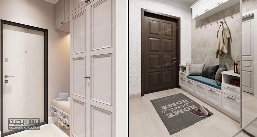 استفاده از رخت آویز برای راهروی ورودی خانه