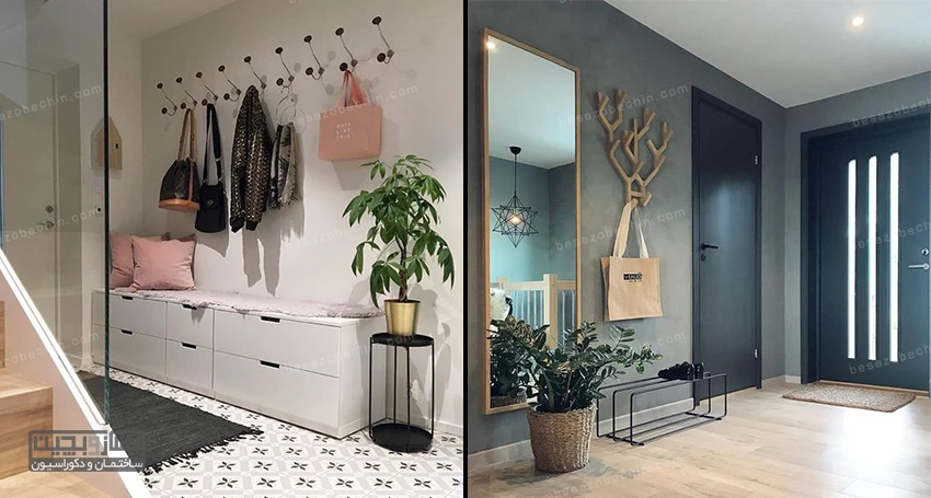 استفاده از جالباسی برای راهروی ورودی خانه