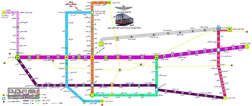 نزدیکترین ایستگاه بی آرتی به نمایشگاه بین المللی تهران