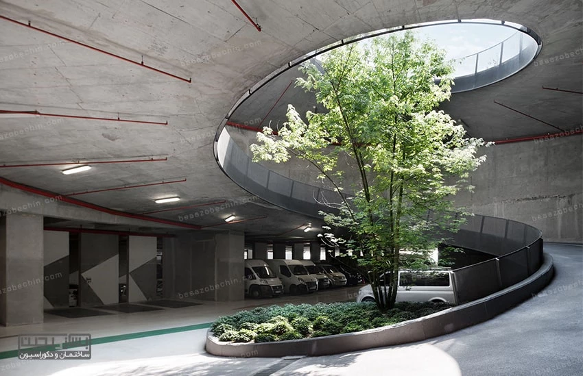 طراحی رمپ برای پارکینگ خانه آپارتمانی