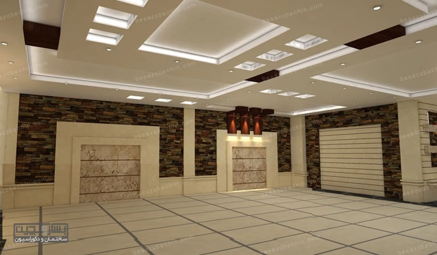 طراحی سقف پارکینگ خانه آپارتمانی