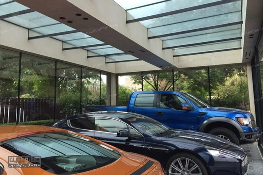 طراحی پارکینگ خانه وبلایی و حیاط دار