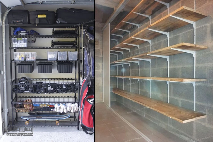 طراحی قفسه کاربردی برای انباری کوچک خانه