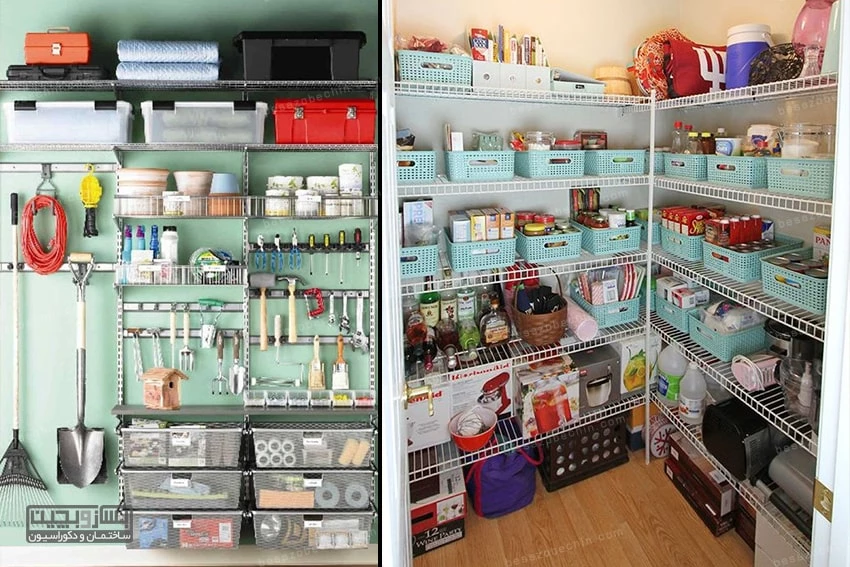 طراحی قفسه کاربردی برای انباری کوچک منزل