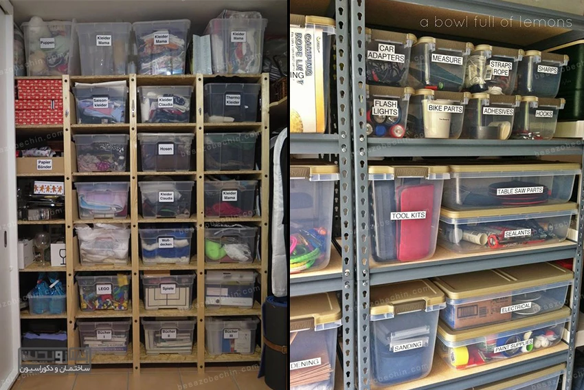 طراحی قفسه و داربست برای انباری کوچک منزل