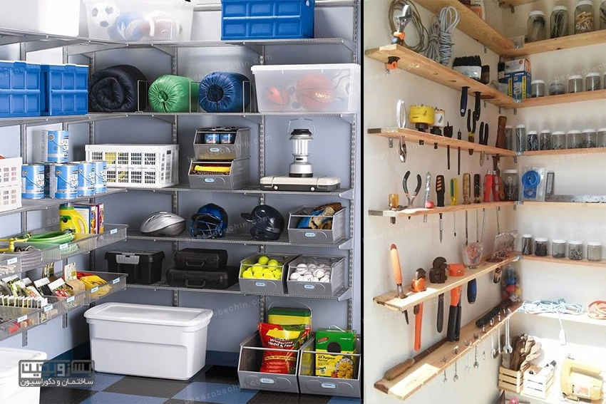 دیوارهای انباری کوچک منزل