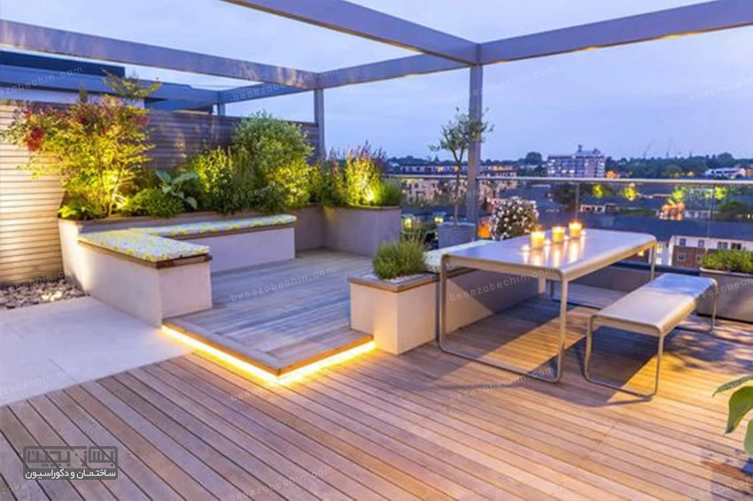 روف گاردن ساده و زیبا - مدل سیزدهم