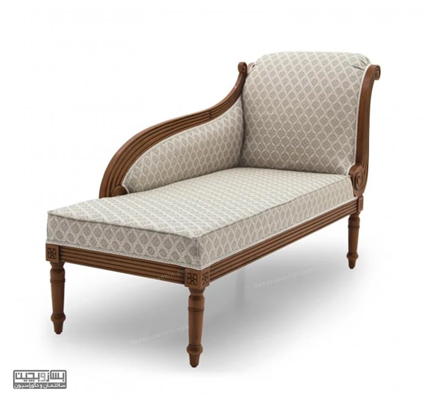 مبلمان کلاسیک فرانسوی مدل نیمکتی