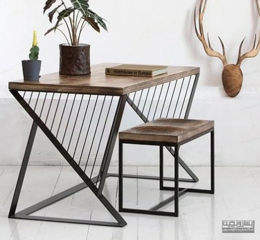 مبلمان ترکیب چوب و فلز