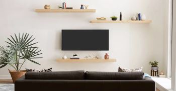 شلف دیواری تلویزیون، کاربردی و شیک برای خانه‌های کوچک