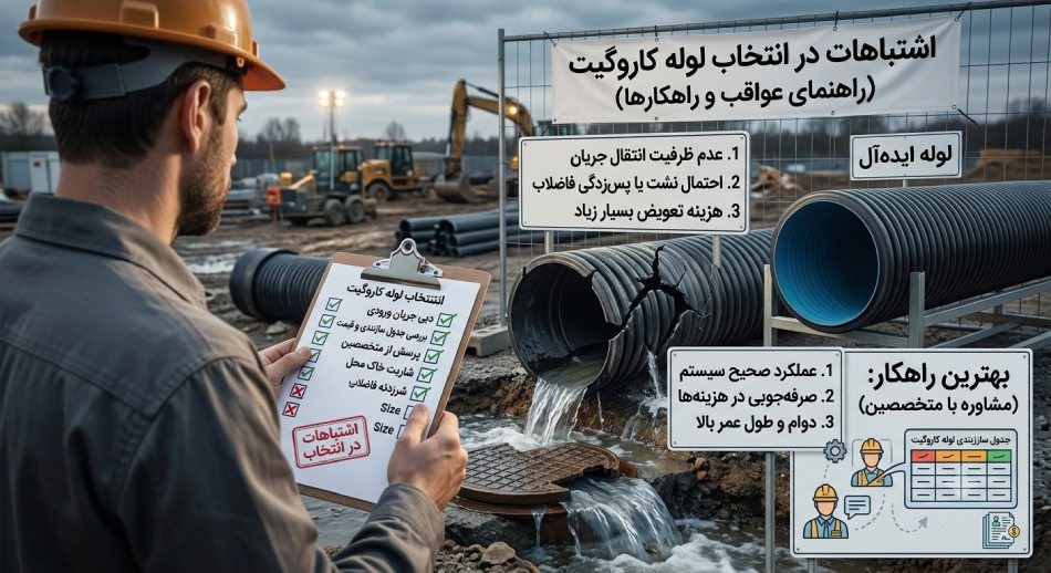 7 اشتباه رایج در انتخاب لوله کاروگیت که هزینه پروژه‌های عمرانی را چند برابر می‌کند