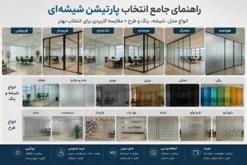 معرفی انواع مدل و رنگ و طرح پارتیشن بندی شیشه ای
